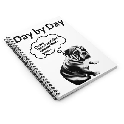 Playful Dog-Themed Spiral Notebook - Perfect for Animal Lovers, Journaling, Gifts, Note-taking, Everyday Use